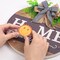 Interchangeable Welcome Sign for Front Door with 14 Changeable Icons, Farmhouse Front Porch Decor Rustic Wooden Wall Sign with 12 LED Lights, Outdoor Seasonal Welcome Home Decorations (Wood home1)